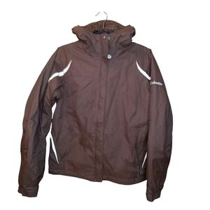 Columbia Powder Swirl Brown Hooded Jacket - Women's M Brown